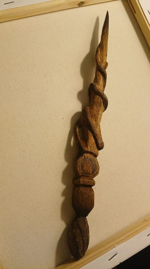 Wand 4/4 (wood carving and wood burning)