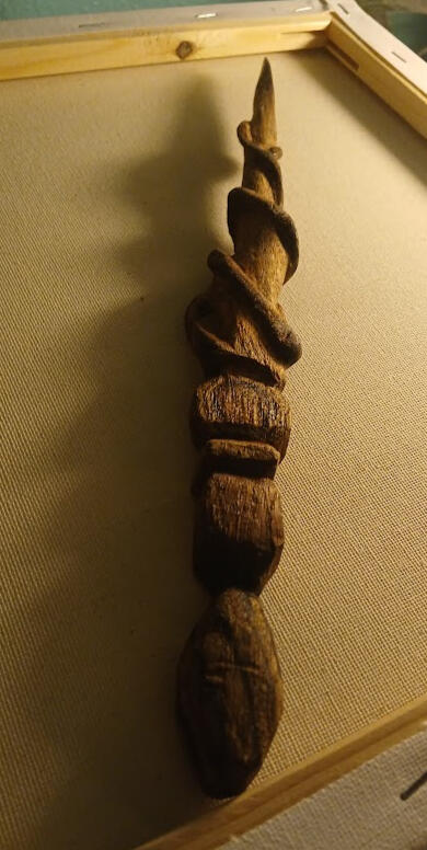 Wand 3/4 (wood carving and wood burning)